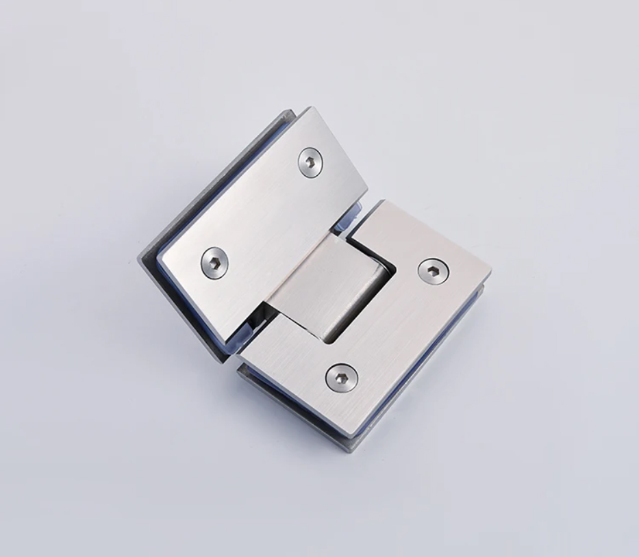 135 Degree Stainless Steel Shower Pivot Hinge Rotate Shower Door Hinge Glass Clamp 