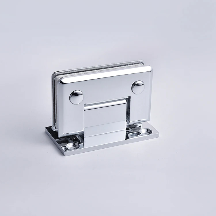  Bathroom fr<x>ameless Glass Shower Screen Stainless Steel Hinge 90 Degree Glass To Wall 