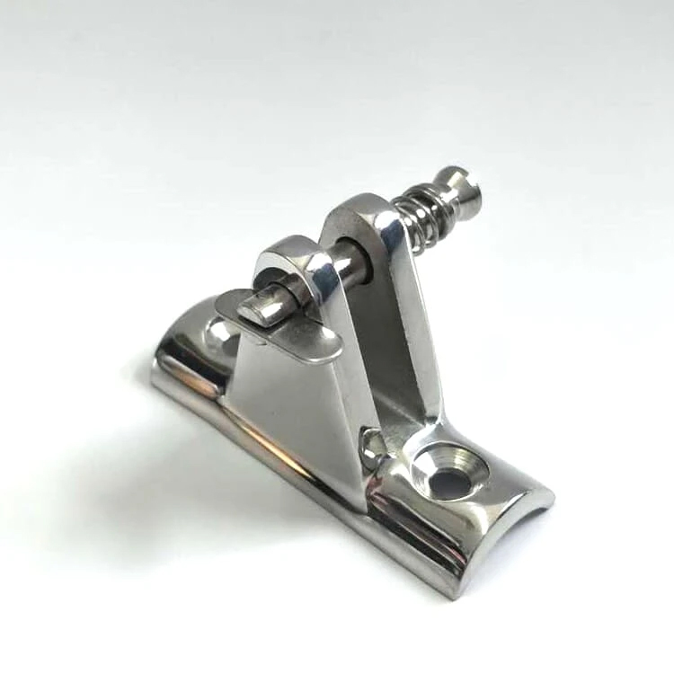  Marine Boat Hardware Pipe Tube Railing Fitting Curved Deck Hinge (60*22mm/ 57*20mm) 
