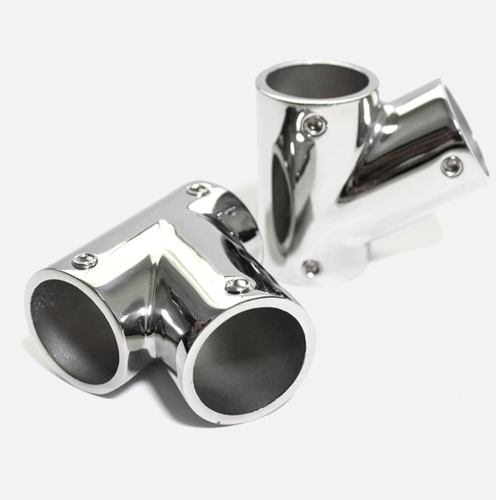 60 degree Pipe Tee Joint (22mm&25mm) Stainless Steel Marine Yacht Handrail  Hardware 