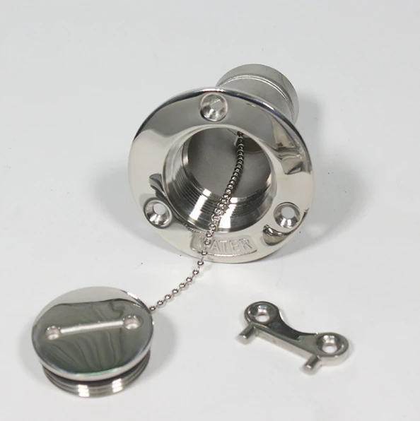  Marine Boat Deck Key Filler for Fuel/Diesel/Waste/Water/Gas 38mm & 50mm Stainless Steel 316 Boat Accessory