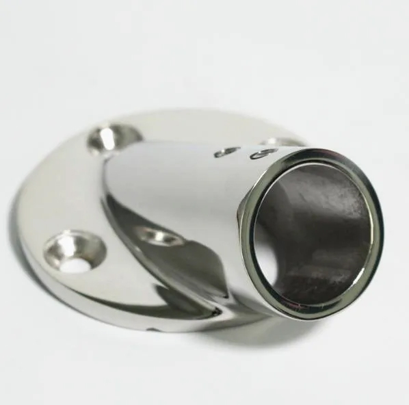 30 Degree Round Stanchion ba<x>se for pipe 22/25/32mm Marine Grade Pipe Fittings