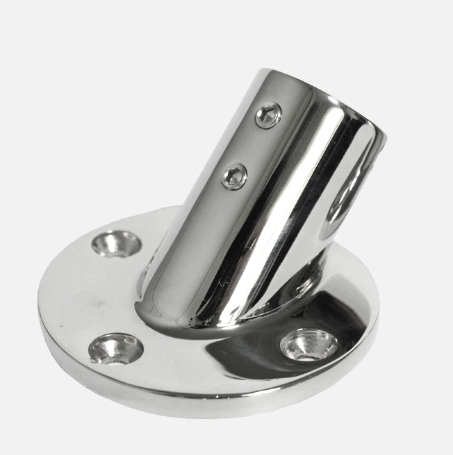  60 Degree Round Handrail ba<x>se for Pipe 22/25/32mm Marine Grade Hand Rail Fittings