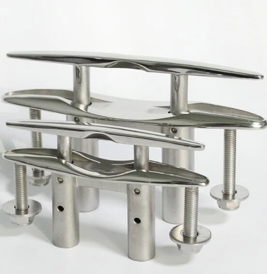 Marine Grade AISI 316  Yacht Deck Flush Cleat /Folding Cleat/ Heavy Duty Cleat /Hollow Cleat 