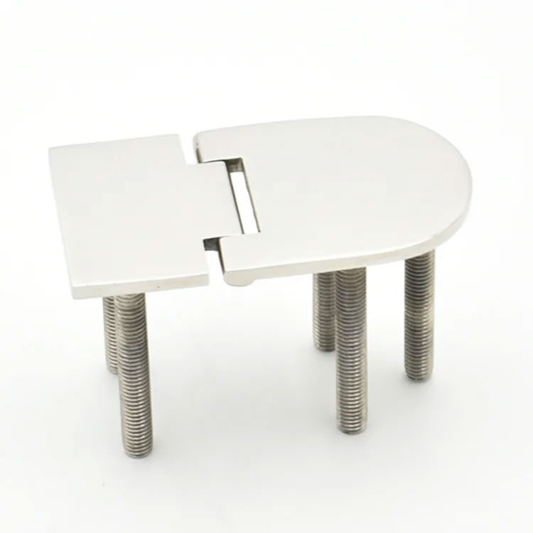 Marine Hardware AISI316 Stainless Steel Unequal Stud Hinge 76*40mm With 5 Thread Studs
