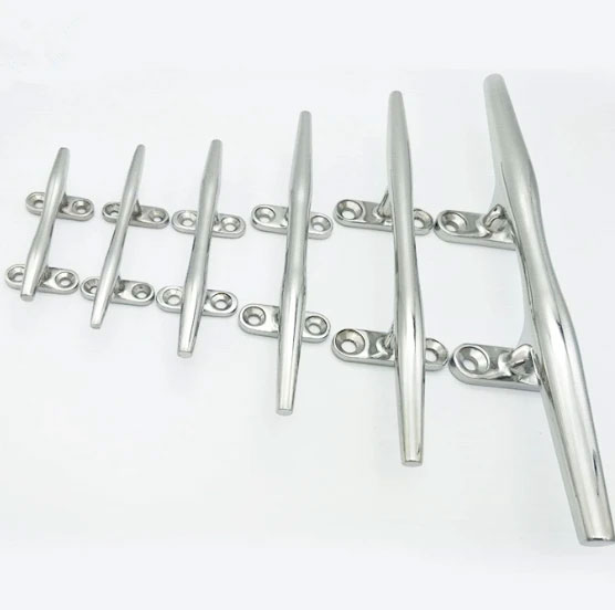 Boat Yacht Marine Grade Stainless Steel Rope Hollow Cleat Casting SS  Hardware 6 Dimensions for Choice